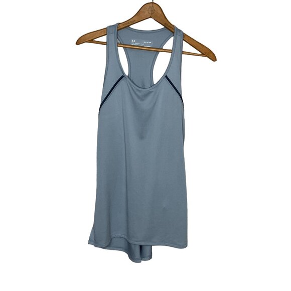 New Under Armour‎ Women's Small S Gray HeatGear Racerback Loose Fit Tank Top - Picture 1 of 6